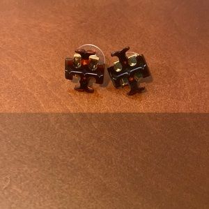 Tory Burch logo earrings